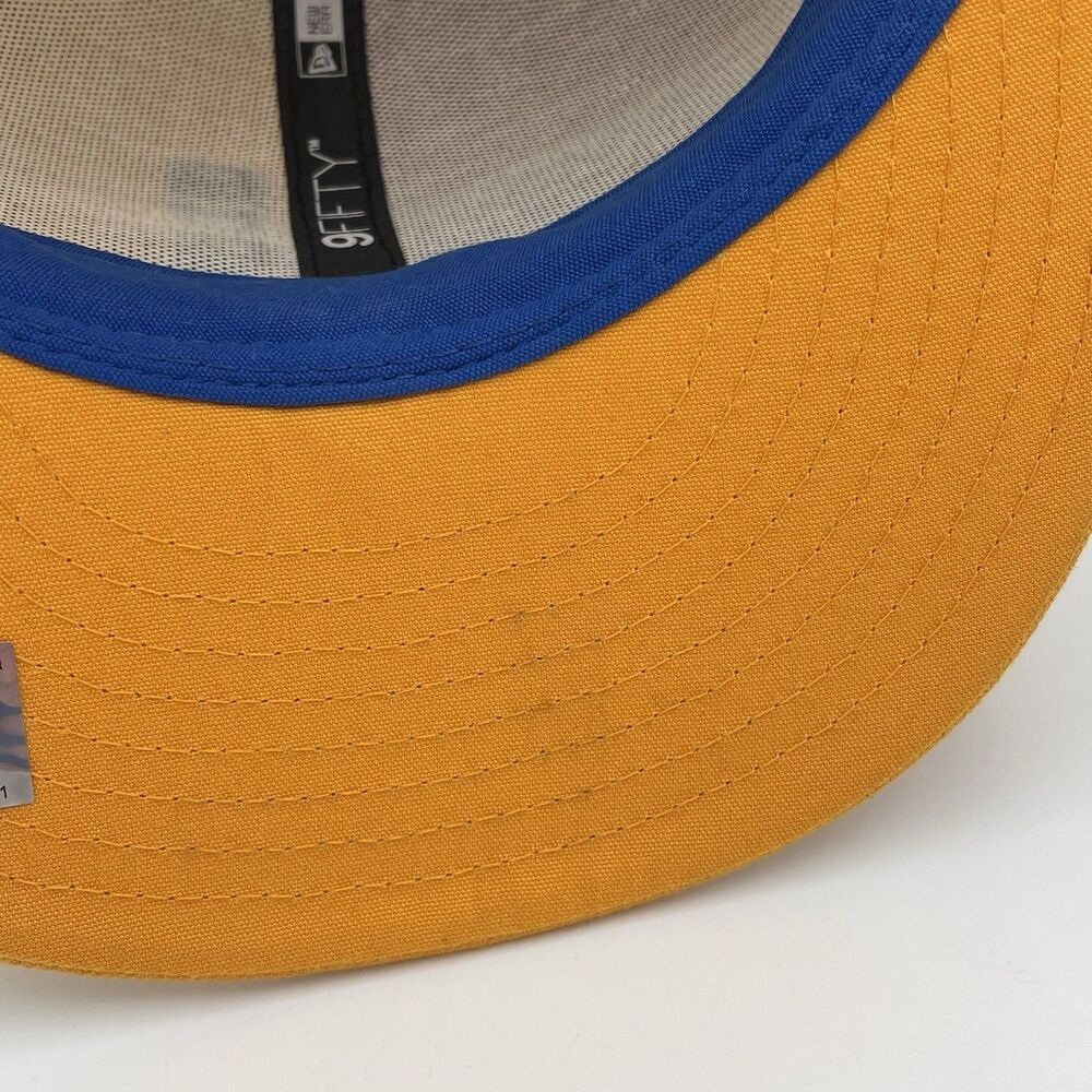 Milwaukee Bucks New Era 9Fifty On-Court City Edition Yellow Snapback Hat Cap - Picture 14 of 15